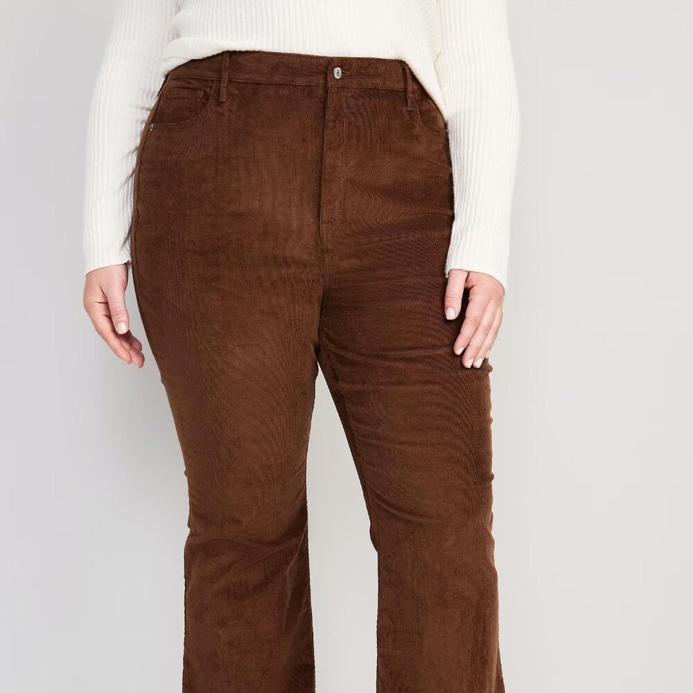 NWT Old Navy Higher High-Waisted Flare Corduroy Pants for Women - Picture 4 of 7